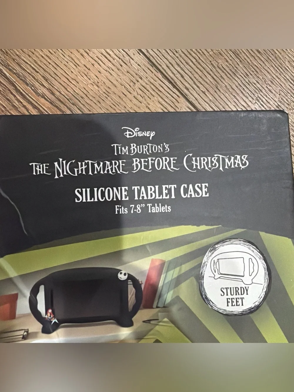 Disney Black Kids Tablet Handle Case with Jack Skellington & Ariel Pins
